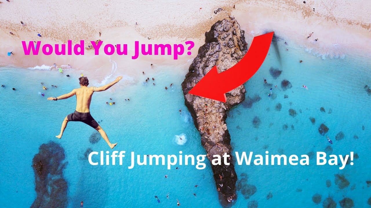 Watch People Jump off the Rock at Waimea Bay on Oahu