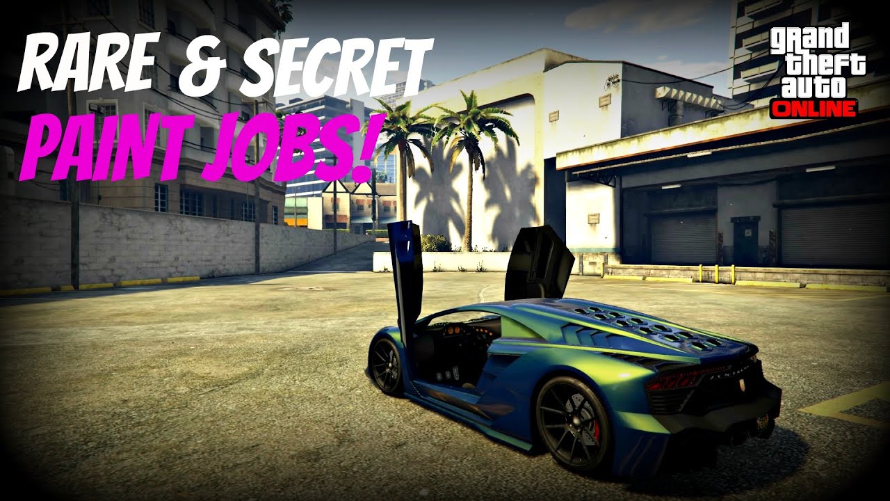 GTA 5 ONLINE RARE & SECRET PAINT JOBS (TOP 3 RARE & SECRET PAINT JOBS
