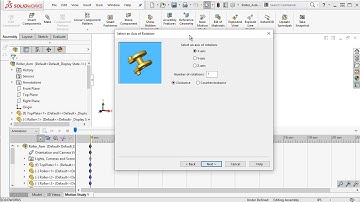 SOLIDWORKS Animation - Animation Wizard Rotate