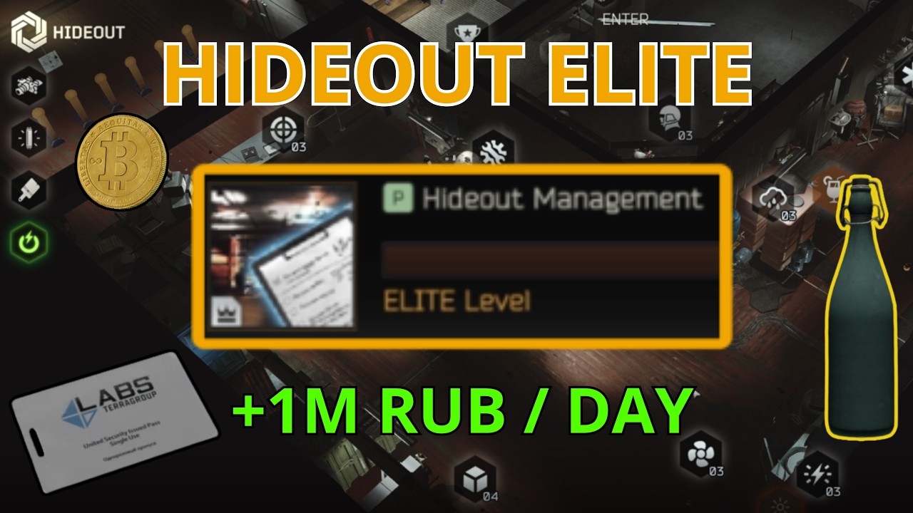 Элитный навык управления убежищем: лучшие крафты, максимальный опыт и ежедневная прибыль | EFT