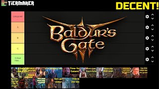 Patch 6 Builds Tierlist Baldur's Gate 3 Early Access