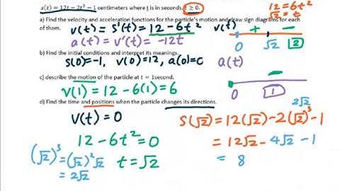 6.12(1) Application of Derivatives: Kinematics