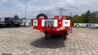 Naczepa niskopodwoziowa MEGA Trailers, pokład 9,1m, 3 osie – 1 skrętna, DMC 58T
