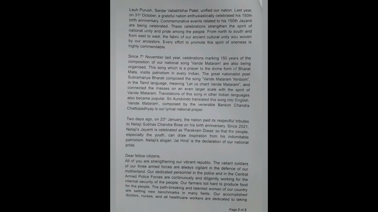 100 WPM | President Address - Eve of Republic Day 2026 (1) | English Shorthand | #shorthand