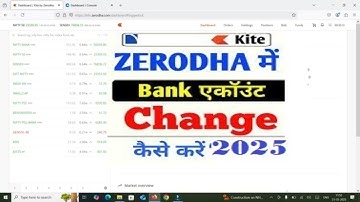 How to switch Primary bank account Zerodha kite | Change Primary bank account zerodha |