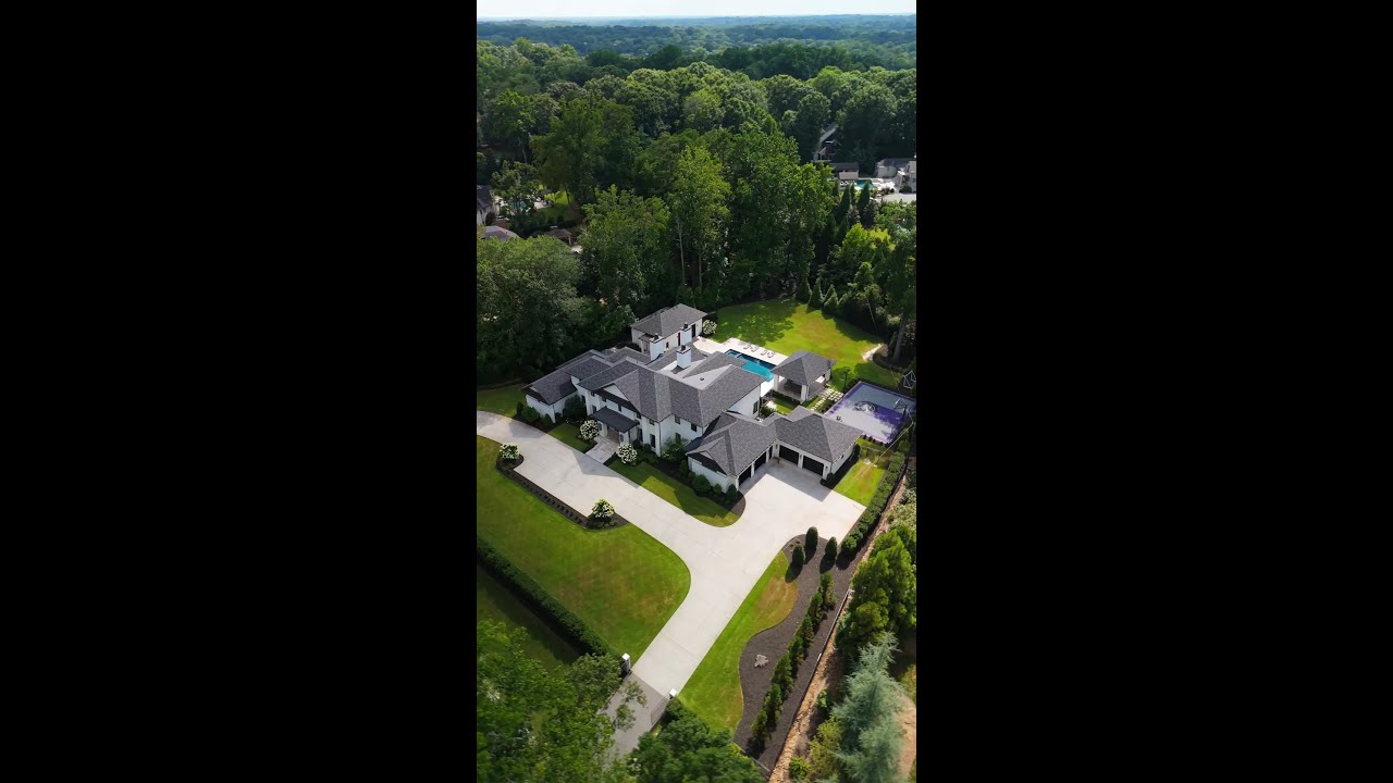 5501 Carmel Park Drive, Charlotte, NC | Luxury Home with Pool, Sports Court & Designer Finishes