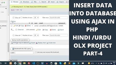 Insert Data into Database using AJAX Jquery PHP Mysqli in Hindi/Urdu | OLX Project