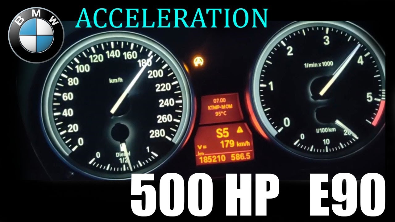 500 HP BMW e90 335d ACCELERATION 0-100km/h & 0-200 km/h (STAGE 3)