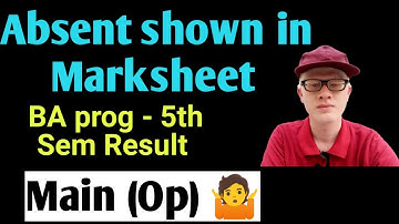 Absent Problem In Sol BA PROG result - What to Do ?