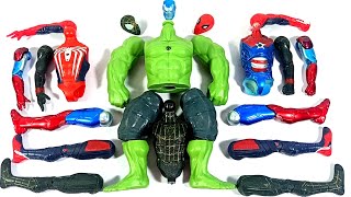 Assemble Hulk Smash vs ironman vs Spiderman Miles Morales vs Black Spiderman Avengers Superhero