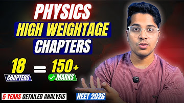 Only 18 Chapters = 150+ Marks! High Weightage Physics Chapters for NEET 2026
