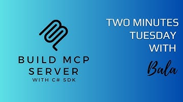 Build MCP Server with C# SDK in 2 Minutes!