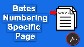 How to insert bates numbering from a specific page in pdf using Adobe Acrobat Pro DC
