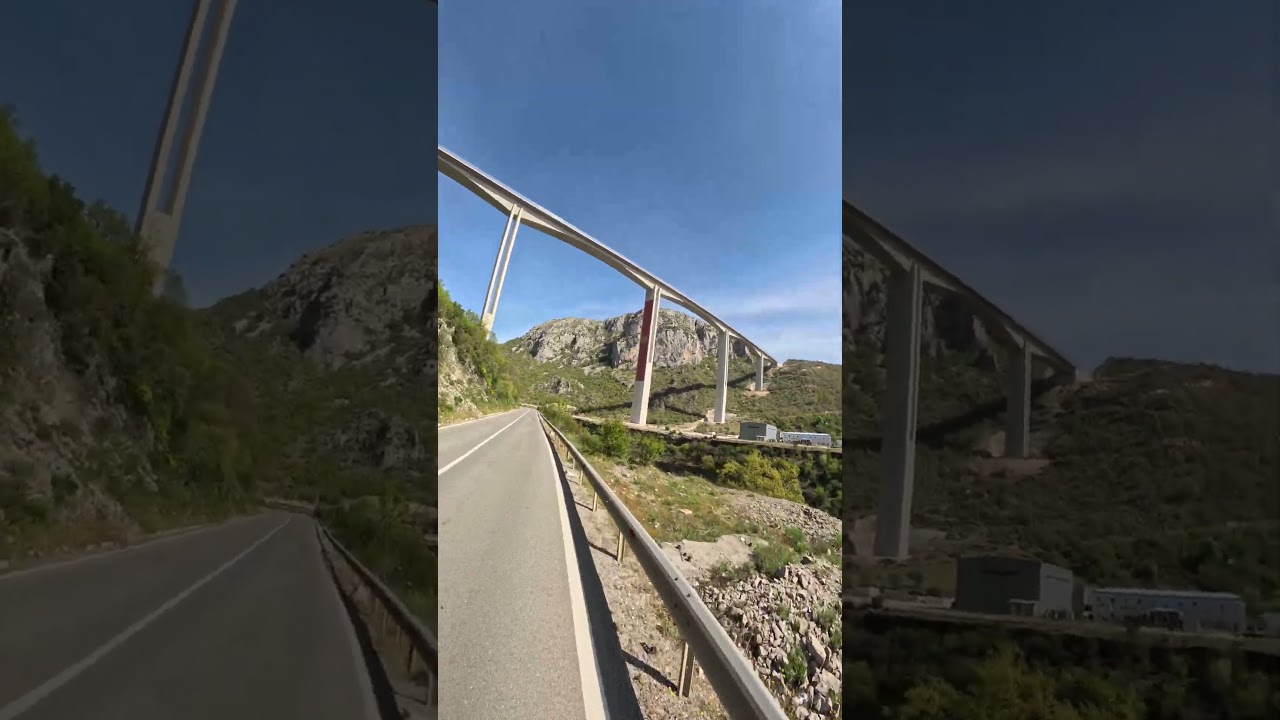 Cycling near Moračica bridge