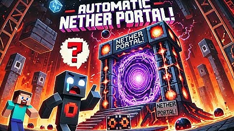 Automatic Nether Portal Minecraft (1.21.8)!