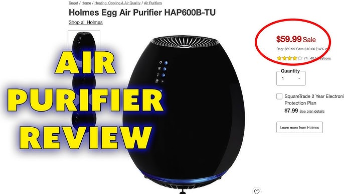 Holmes Egg Air Purifier carbon filter location and vacuuming