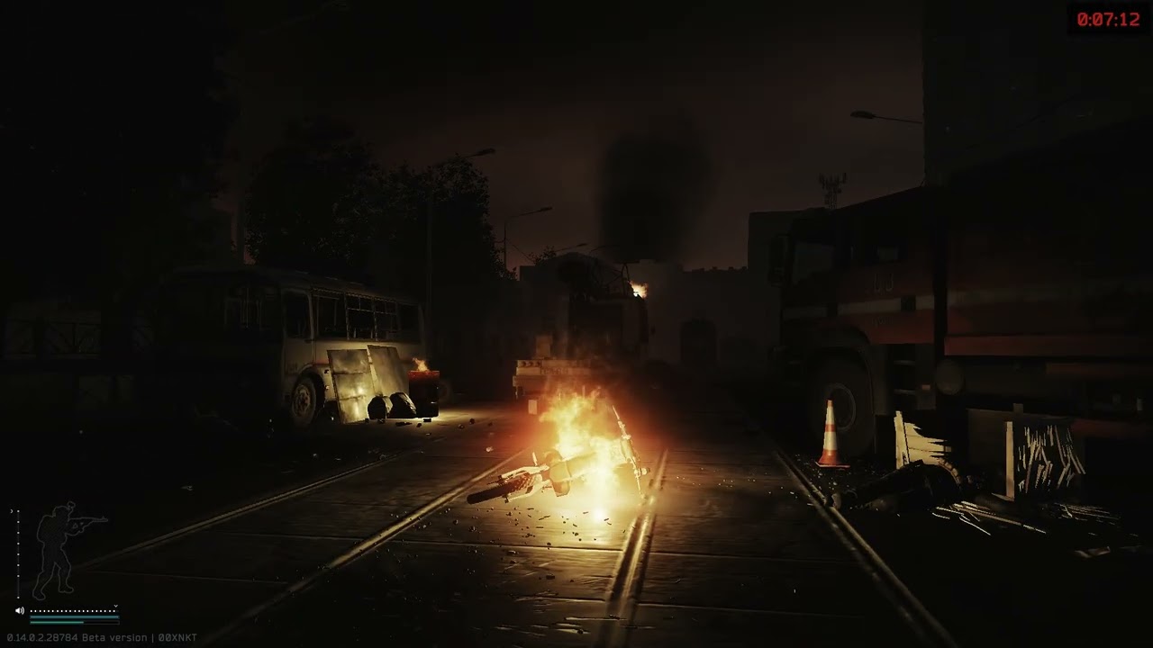 Escape From Tarkov 2024 - Double Green Flare on Mira Avenue Extraction Night time Ground Zero