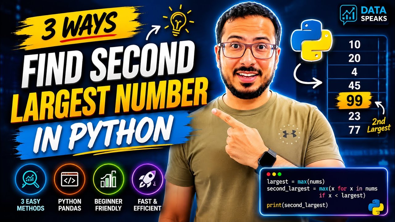 3 Ways to Find the Second Largest Number in Python (Beginner to Pro ...