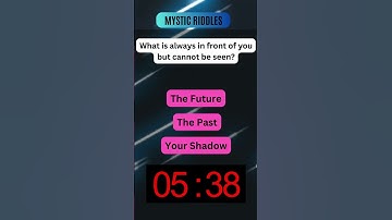 Mind-Boggling Riddle: What Is Always in Front of You But Cannot Be Seen? #riddles #letsfindout