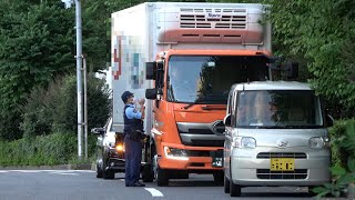 後続車から何度もクラクションを鳴らされても違法右折をやめないプジョー迷惑女＆プロドライバーがこんな初歩的な交通ルールも守らずパトカーに捕まる瞬間!!