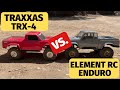 Element rc enduro vs traxxas trx4 sport  shootout