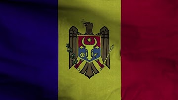 [10 Hours] Moldavian Flag Waving - Video & Audio - Waving Flags