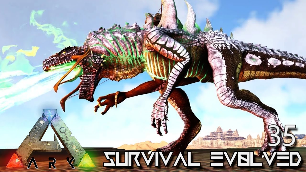 ARK: SURVIVAL EVOLVED - GODZILLA BATTLE RAMPAGE KAIJU GODZILLARK !!! E35 (ETERNAL CRYSTAL ISLES