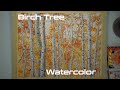 Birch Tree Watercolor Time lapse | Vieu