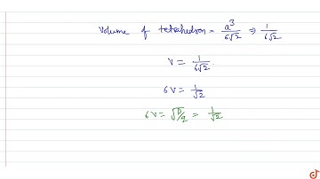 Let OABC be a regular tetrahedron of edge length unity. Its volume be `V and 6V= sqrt(p/q)` wh