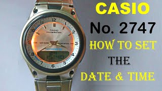 How to set the DATE on the Casio 2747 watch - easy stuff :)
