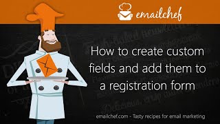 [EN] How to create custom fields and add them to a registration form