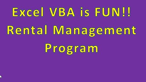 Example of Cool Programs YOU CAN WRITE - Rental Management Program