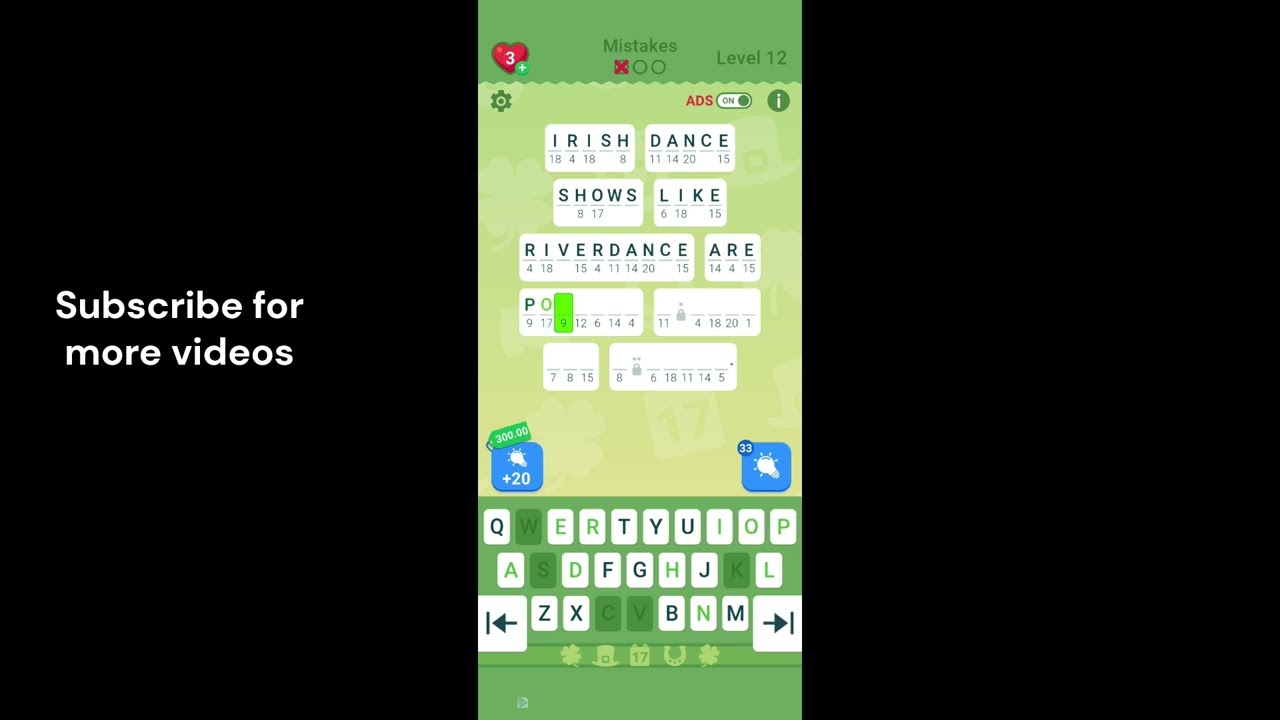 Cryptogram Saint Patricks day Chapter 4 Level 12 | Cryptogram Saint Patricks day Event Answers