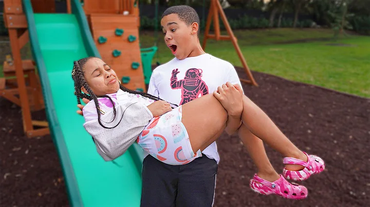 Girl with BROKEN ARM SAVED by BIG BROTHER During Y...