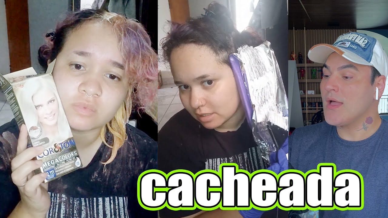 DESCOLORINDO CABELO CACHEADO COM O PÓ DA KAMALEÃO