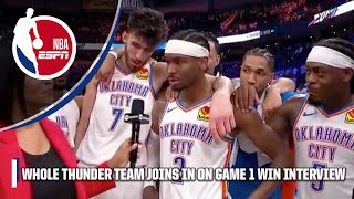 WHOLE THUNDER TEAM has that DOG in them 😤 🐶 SGA, Chet & J-Dub HYPED after Game 1 WIN | NBA on ESPN