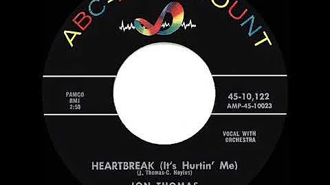 1960 HITS ARCHIVE: Heartbreak (It’s Hurtin’ Me) - Jon Thomas