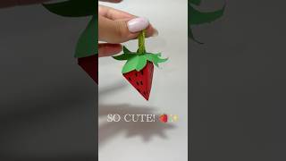🍓 DIY Strawberry Gift Box | Cute & Easy Paper Craft #shortsfeed