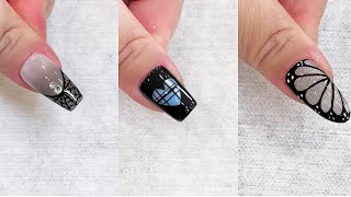 Simple Black Nail Art| 2024 Nail Design