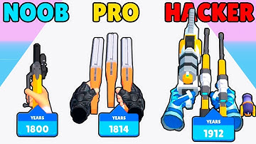 NOOB vs PRO vs HACKER in Weapon Craft Run New Levels Gameplay