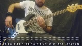 Three Days Grace - Never Too Late Bass Cover (Tabs) chords
