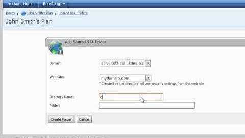How to add a shared SSL folder in WebsitePanel (www.webpromo-inc.com)