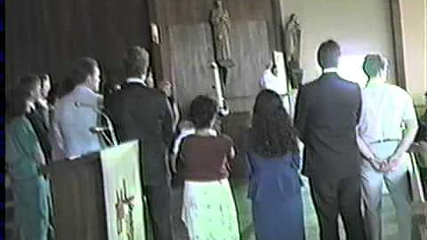 Jason Creighton's Baptism 1987 at St. Bede's Church.