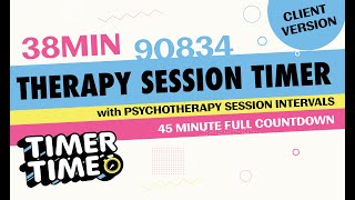 38 Minute - 90834 -  CLIENT VIEW - Therapy Timer for  Psychotherapy sessions