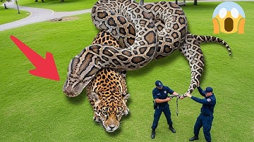 Heroic Rescue Team Saves Jaguar from GIANT Python | Animal rescue | #animals #wildliferescue