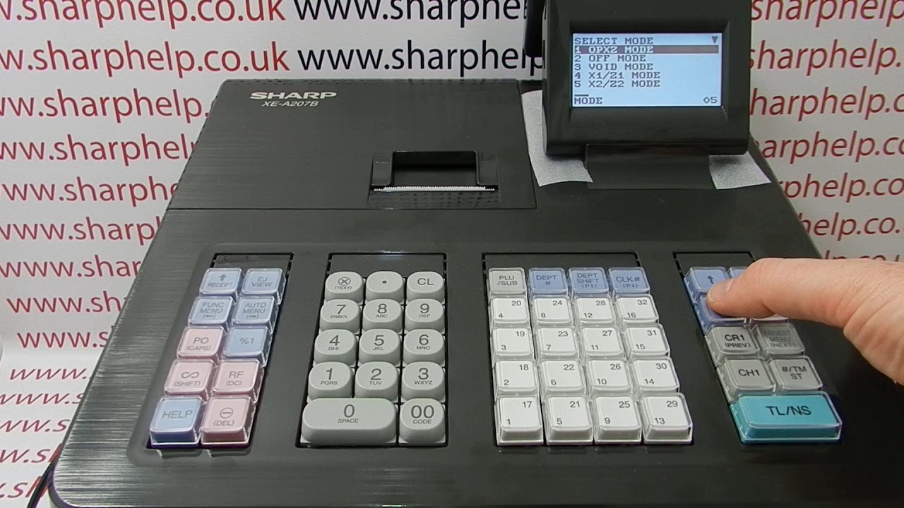 How To Activate A Button On The Sharp Xe A207 Cash Register - Youtube