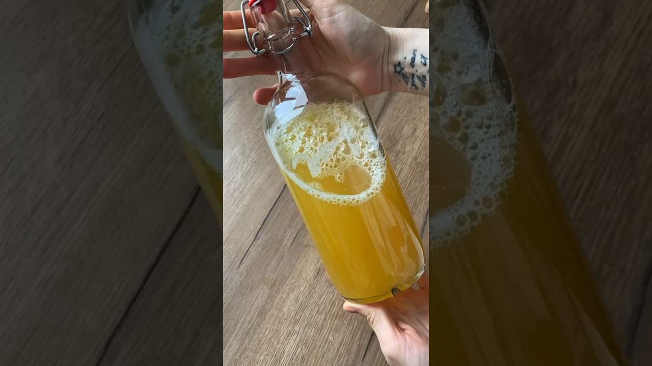 продолжаю отработки полезных газировок. на очереди ананас + имбирь + имбирная закваска🪄