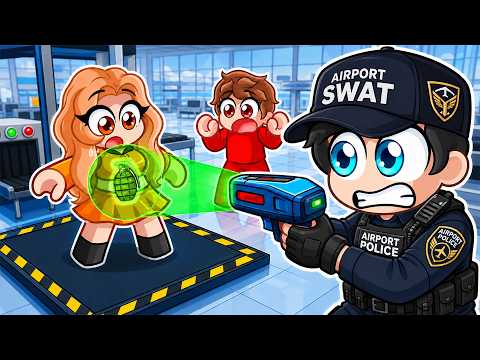 Trabajé como Guardia de SEGURIDAD del Aeropuerto en Roblox...