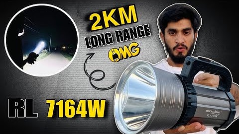 2KM Long Range वाला Torch😳|| Rock Light RL-7164W Best Long Range & Heavy Torch Light
