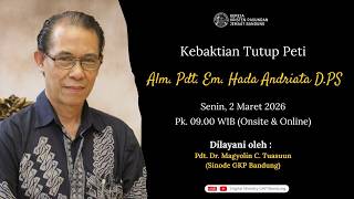 Download lagu [LIVE]Kebaktian Tutup Peti Pdt. Em. Hada Andriata -- GKP Bandung, 2 Maret 2026 pukul 09.00 WIB